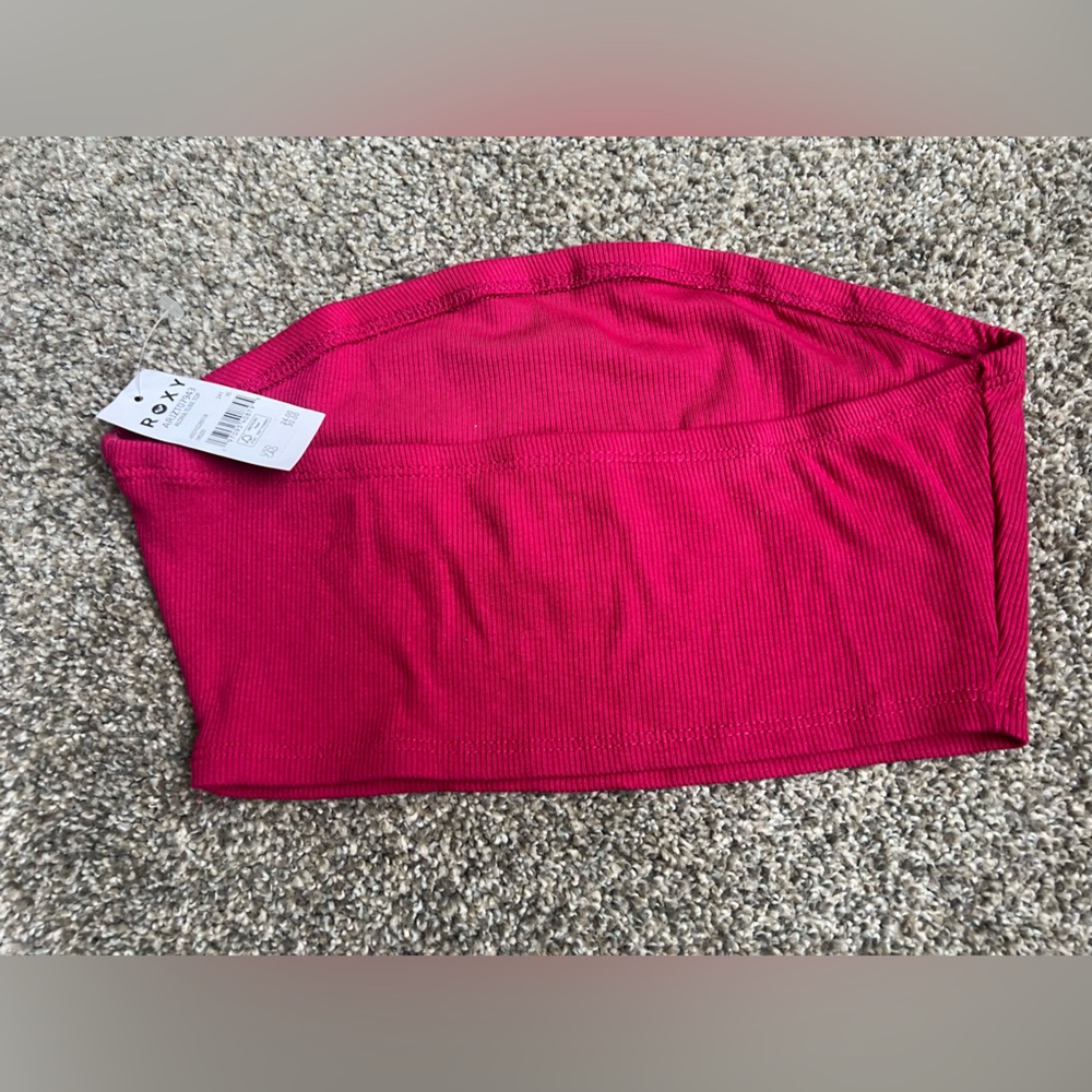 Roxy Pink Floral Crop Top - Picture 3 of 4